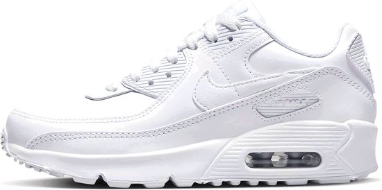 Nike Air Max 90 LTR GS - Maat 38.5 - Triple White - Witte Air Max - Sneakers Dames