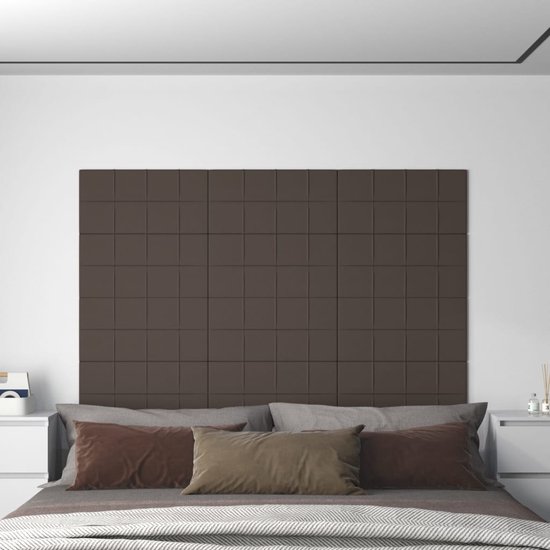 The Living Store Wandpanelen - Taupe - 60 x 30 cm - Duurzaam materiaal - Warmte- en geluidsisolatie - Brede toepassingen