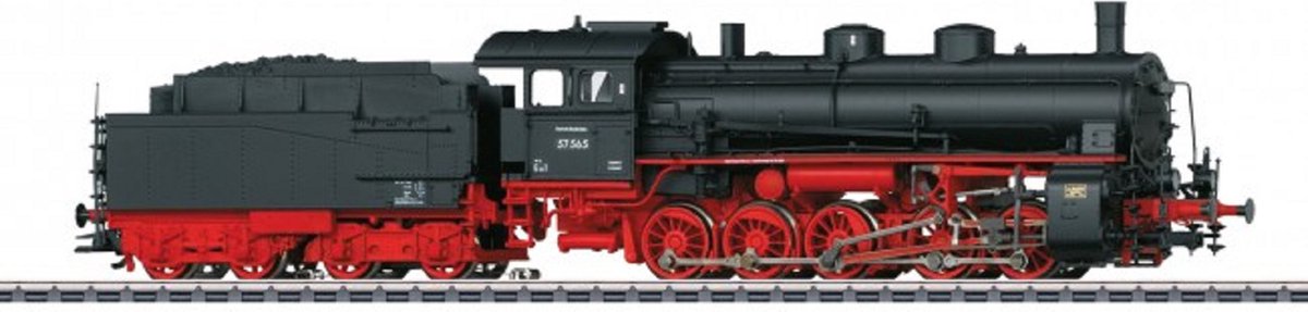 Marklin 39554 - Güterzug-Dampflok BR 57.5 DB - H0 (1:87) Schaal, Digitaal, Geluidsmodule, Rookgenerator voorbereid - 
