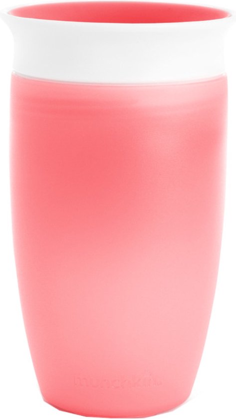 Munchkin Miracle Anti-Lek 360° Drinkbeker - Sippy Cup - Oefenbeker voor Baby en Kind - 296ml - Roze