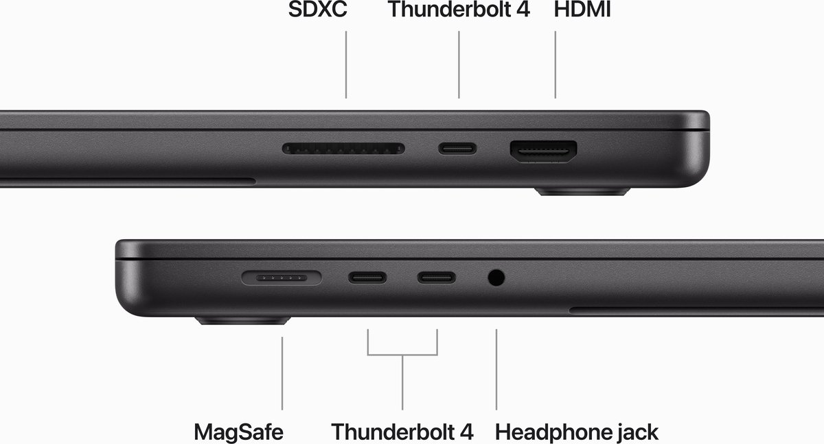 Apple MacBook Pro 16 inch 2023 M3 Max 16-core CPU 40-core GPU 1TB SSD Retina Display Spacezwart - Afbeelding 4
