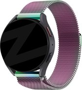 Bandz Bracelet milanais universel 20 mm pour Samsung Galaxy Watch Active 1/2 / Watch 1 42 mm / Watch 3 41 mm / Gear Sport / Polar Ignite 1-2-3 / Unite / Pacer - Bracelet milanais de haute qualité avec fermoir magnétique - arc-en-ciel