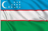 VlagDirect - Oezbeekse vlag - Oezbekistan vlag - 90 x 150 cm