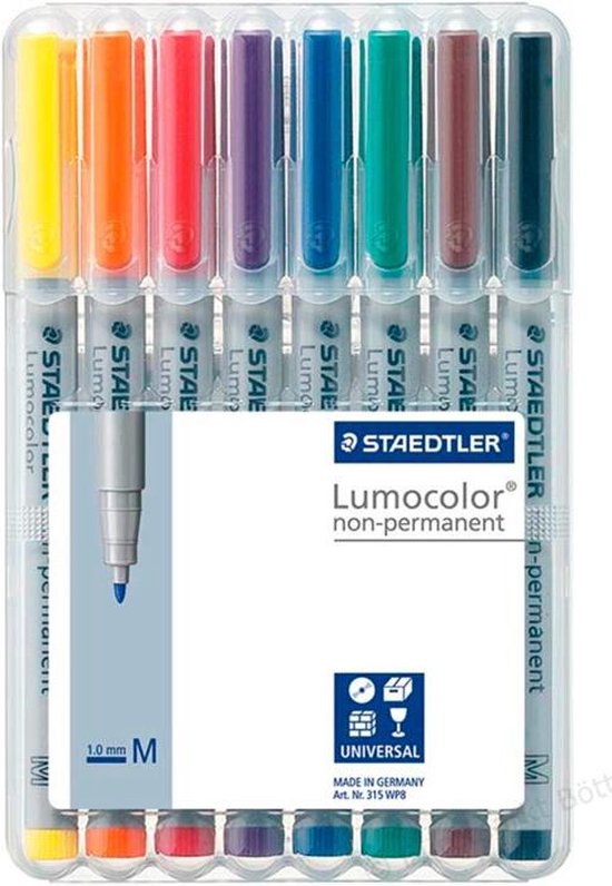 STAEDTLER Lumocolor M non-permanent pen - Box 8 st - STAEDTLER