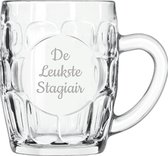 Gegraveerde Bierpul 55cl De Leukste Stagiair