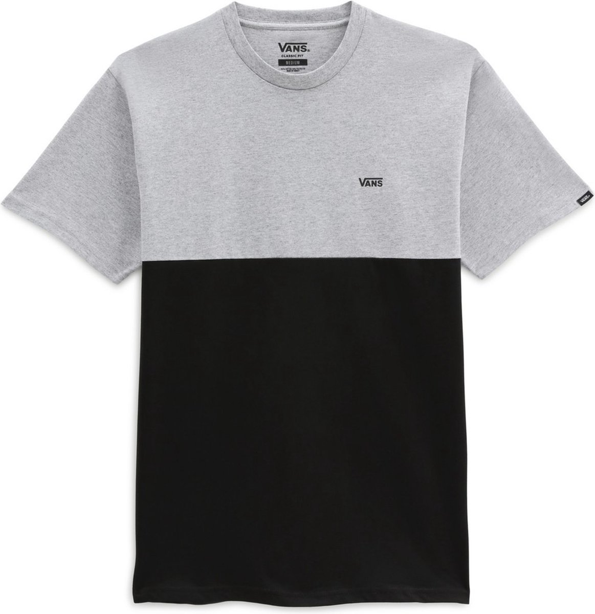 Vans Herren T-Shirt Colorblock Tee Athletic Heather- -XL Blauw