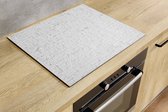 Inductiebeschermer - Witte Stenenmuur - 90x52 cm - Inductiebeschermer - Inductie Afdekplaat Kookplaat - Inductie Mat - Anti-Slip - Keuken Decoratie - Keuken Accessoires