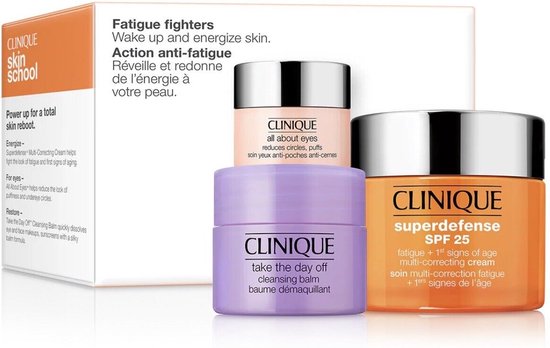Clinique Fatigue Fighters Set 3 st SPF 25 Fatigue Cream 50 ml + All About Eyes 5 ml + Cleansing Balm 15 ml