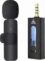 Bol.com Draadloze Microfoon - 3.5mm Jack - 1x Microfoon + 1x Ontvanger - K35 - Zwart aanbieding