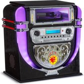 mini jukebox auna Graceland - tuner radio DAB+ et FM- tourne-disque - lecteur CD - Bluetooth / USB / SD / AUX - design rétro