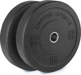 Bol.com Renit Hi Temp Bumper Plates 504 mm aluminium kern rubber 2 x 20 kg aanbieding