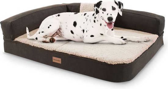 Brunolie Odin Hondenbed Hondenkussen - Wasbaar - Orthopedisch - Anti-Slip - Ademend - Traagschuim - Maat S (80 X 10 X 60 Cm)