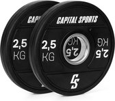 capital_sports Sports Elongate 2020 bumper plates 2 x 2,5kg hard rubber 50,4mm