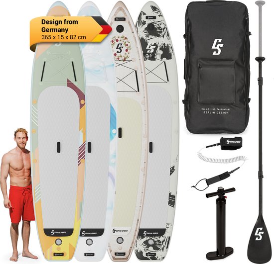 CAPITAL SPORTS Kipu Allrounder 365 opblaasbaar paddleboard - SUP-board set - supboard - cruiser - 5 handgrepen - Inclusief reparatieset