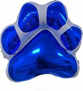 Folie ballon in de vorm van een honden poot blauw - folie - ballon - honden - poot - blauw - huisdier - kat - poes