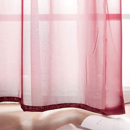 Simla Tenda Shabby Chic Colore Rosa in 100% Lino 140 x 280 cm