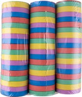 Funny Fashion serpentines - 6x rollen - gekleurde stroken mix - papier - feestartikelen