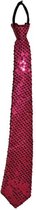 Toppers - Cravate de déguisement Funny Fashion Carnival avec paillettes scintillantes - rose - polyester - homme/femme