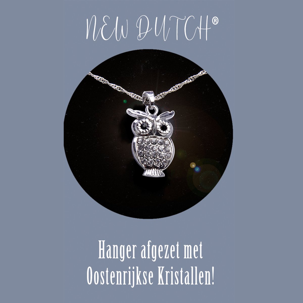 Sparkling Necklace Owl New Dutch® - Kertstkadotip _ Valentijn-Moederdag