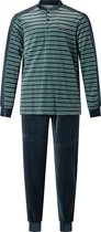 Heren pyjama Gentlemen velours 114244 warme winter pyjama met ronde hals maat XXL