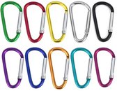 FSW-Products - 10 Pièces - Mousquetons - Mousqueton - Mousquetons - Festonhook - Diverse couleurs - Aluminium - Porte-clés
