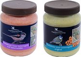 Paquet de beurre de cacahuète pour oiseaux de jardin - 2 types - 4x pots - nourrir différents types d'oiseaux
