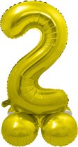 Folieballon "2024" op voeten ( 4x40cm)