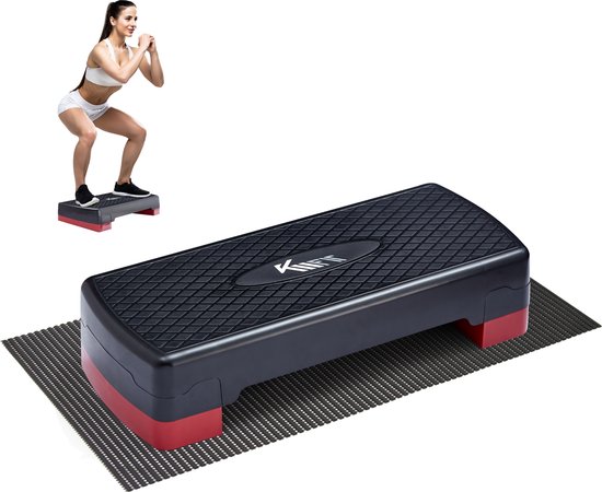 KM-Fit Aerobic Step - Anti-Slip Laag - Stepper Fitness - Stepbank - Thuis en Sportschool - 68 × 28 × 10/15 cm