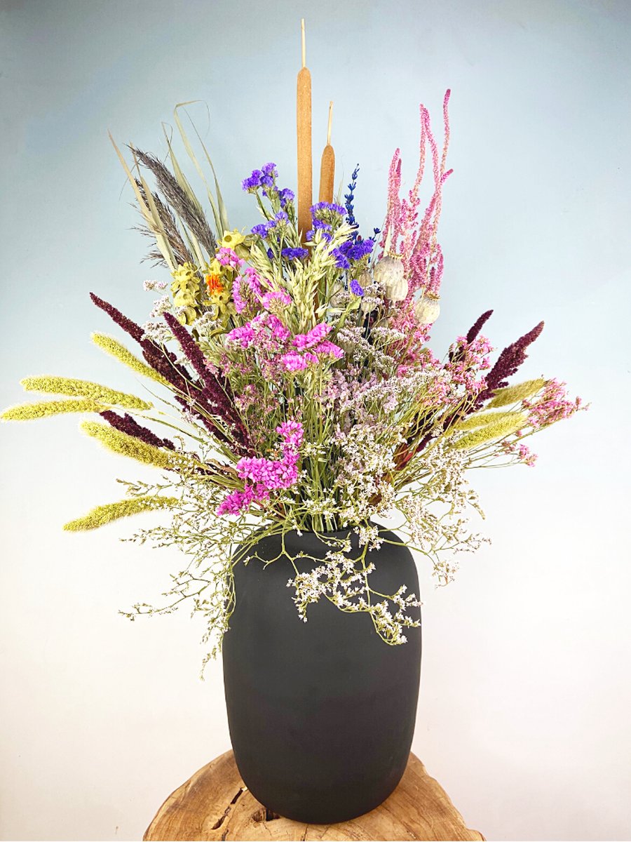 Droogbloemen boeket "Love Nature" | Exclusief vaas | 70cm | Natuurlijk en Chique | Een boeket dat jouw interieur een natuurlijke uitstraling geeft