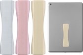 kwmobile 3x tablet vinger houder - Elastische tablet griphouder - Universeel - Met zelfklevende band - In zilver / roségoud / goud
