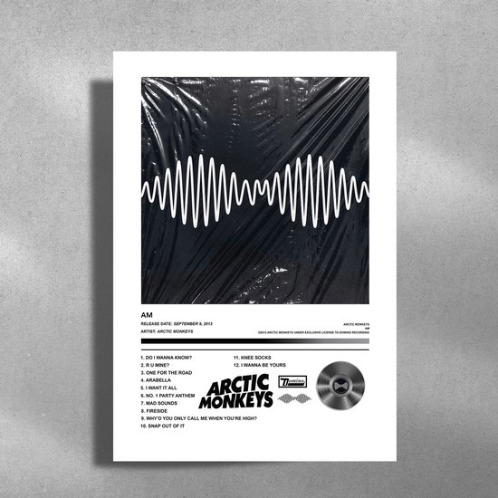 Arctic Monkeys - AM - Metalen Poster 30x40cm - album cover