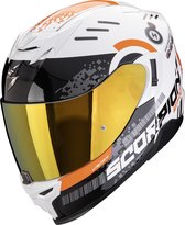 Scorpion Exo 520 Evo Air Titan White-Orange 2XL - Maat 2XL - Helm