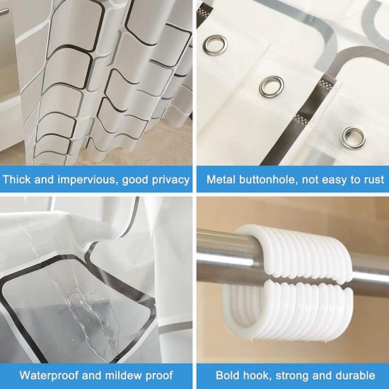 Douchegordijnstang bol