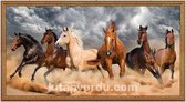 Woestijnpaarden | Houten Legpuzzel | 10.000 Stukjes | King of Puzzle | 218.5 x 119 cm