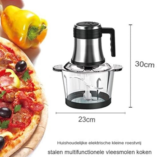 Multifunctionele hakmolen: geschikt voor huishoudelijke keukens of restaurants, voor het eenvoudig malen van vlees, groenten, ingrediënten, fruit, noten, aanvullende levensmiddelen en meer