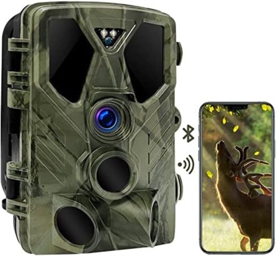 Green Feathers 1080p bedrade wildcamera - IP PoE Bird Box Camera, live kijken op telefoon, tablet of pc (20 m kit - UK voeding