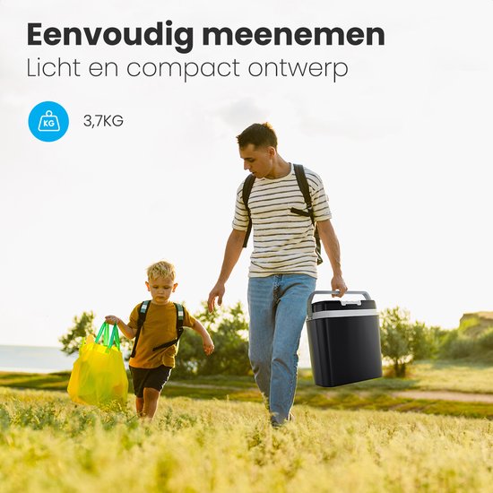 Auronic Koelbox Elektrisch 12V en 230 volt - Camping Koelkast - Auto - Koelen en Verwarmen - 20L - Frigobox - Zwart van Merkloos — afbeelding 4