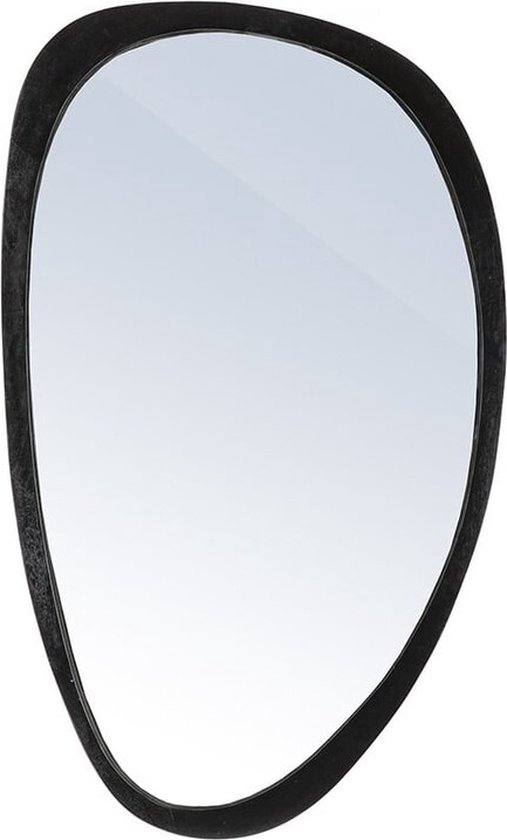 Spiegel - Wandspiegel - Asymmetrisch - Asymmetrische Spiegel - Ovaal - Ovale Spiegel - Zwart - 120 cm
