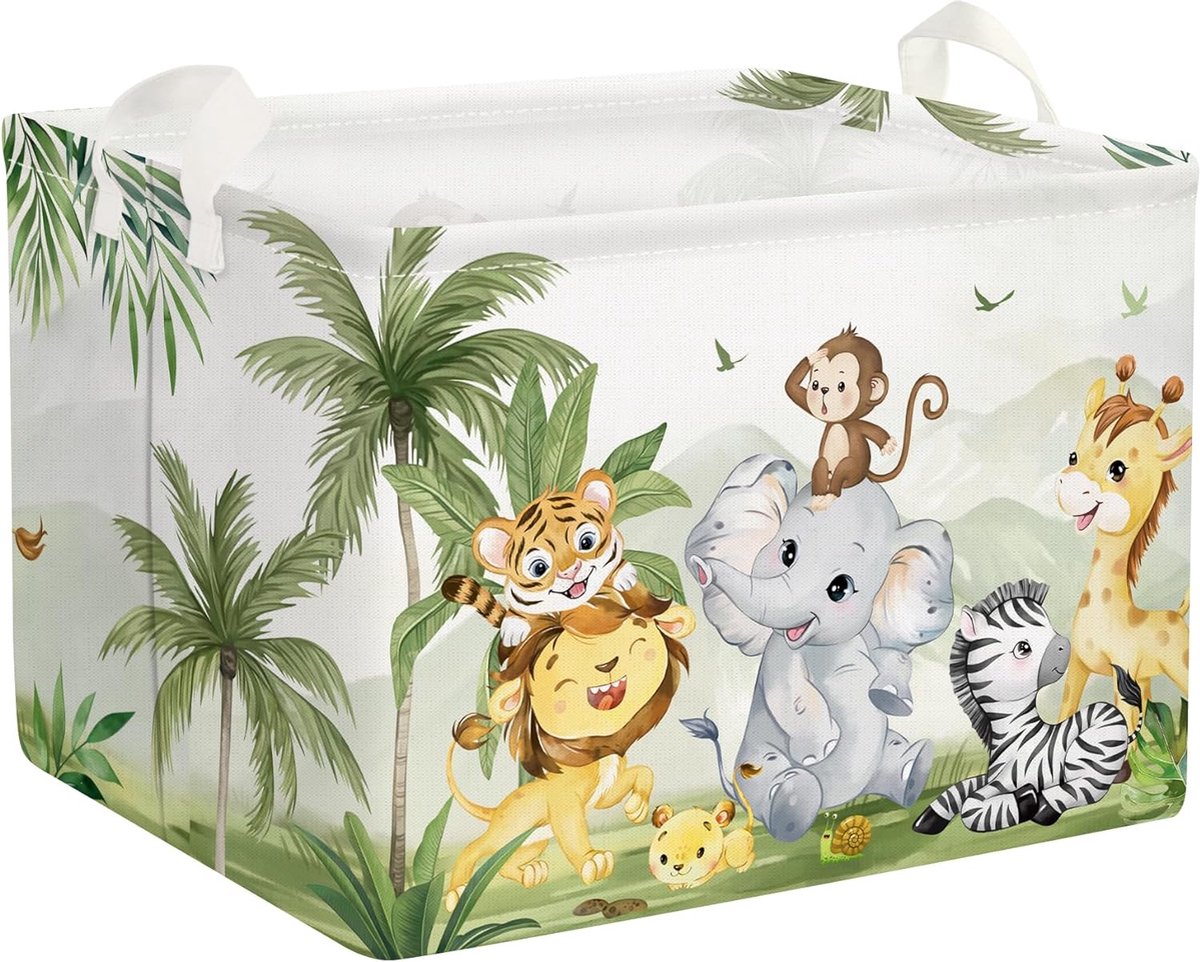 Bonhause Jungle Dieren Kussenslopen 45 x 45 cm Leeuw Giraffe Luiaard Toekan Decoratieve Sierkussenhoezen Tropische Kussenslopen voor Bank Zomer Outdoor Decor Set van 4