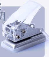 Mini perforatrice - 1 trou - Perforatrice - Perforatrice - Perforatrice de Papier Perforatrice - 1 trou - Transparent