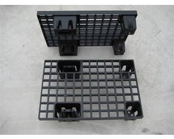 Mini kunststof pallet, zwart, draagkracht 100kg, 100% gerecycleerd kunststof,Pallet | Halve pallet | Kunststof pallet | Ultra Light | Open dek | 60 x 40cm | 1/3 Pallet | Nieuw