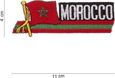 Embleem stof Wapperende vlag Marokko