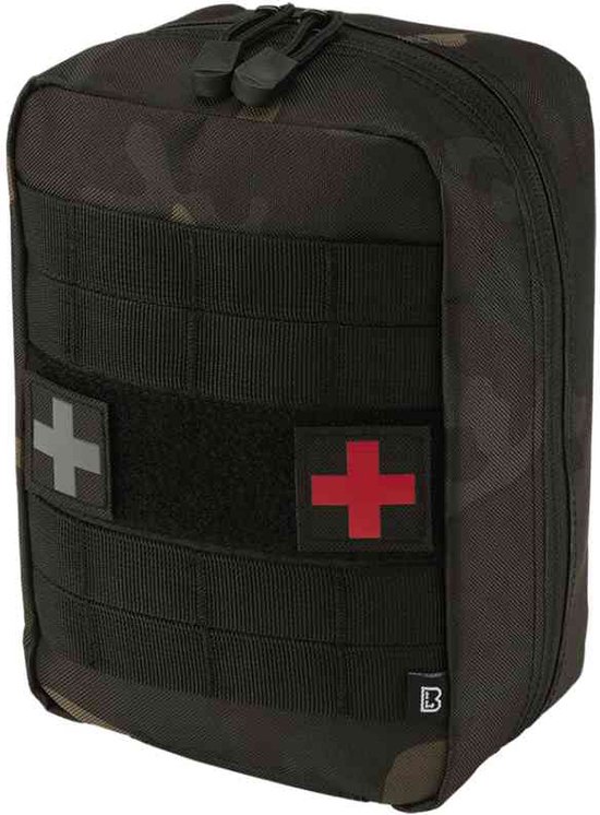 Foto: Brandit molle first aid pouch large dark camo molle tasje bruin