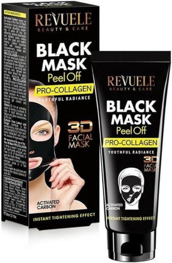 Revuele Black Mask Peel Off – Pro Collagen 80ml.