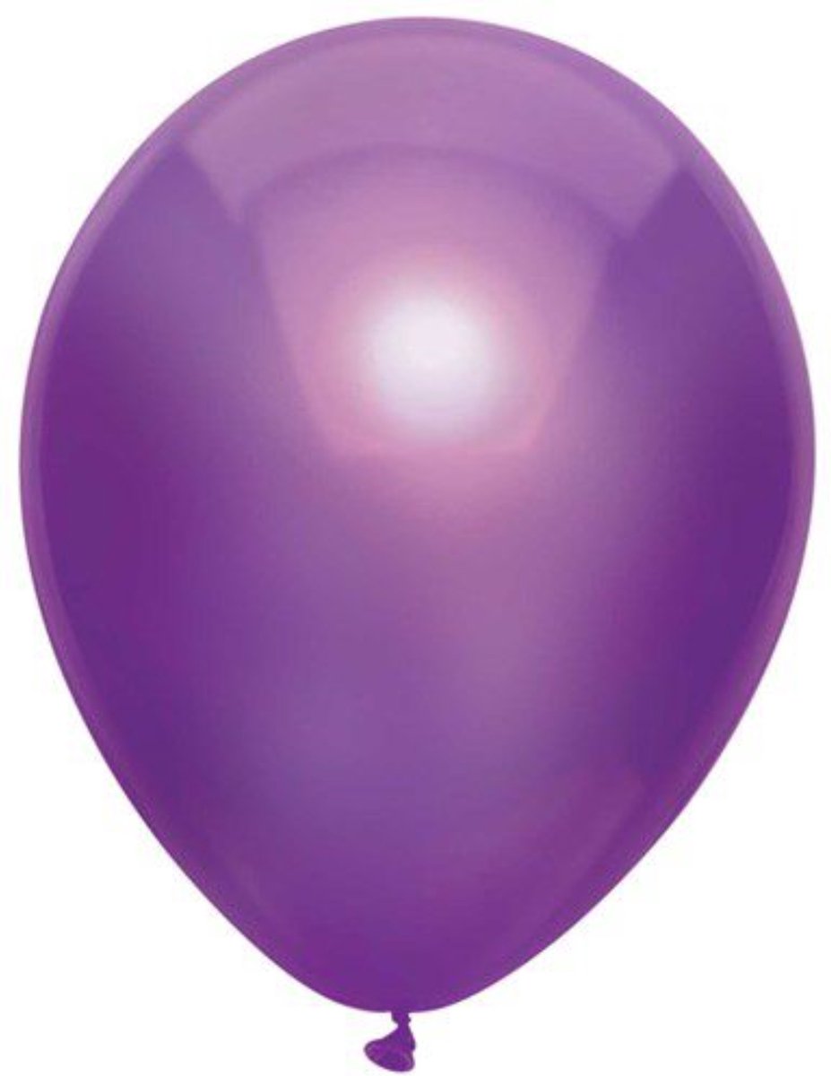 Ballonnen metallic paars - 30 cm