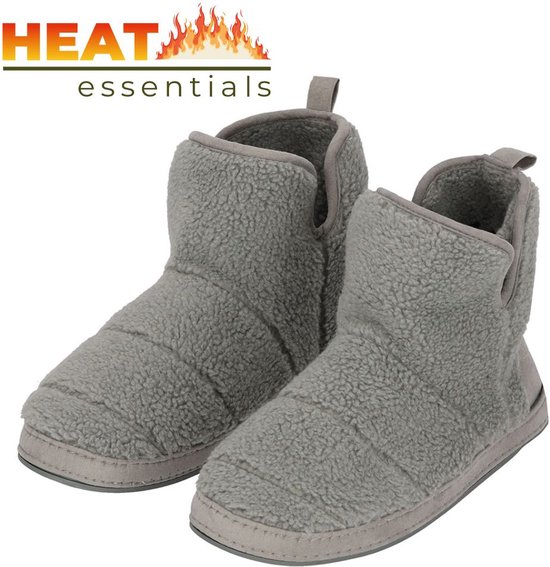 Sloffen Heren 41 42 Grijs Teddy Wol Hoog Model Pantoffels Heren Maat 41 42 . bol