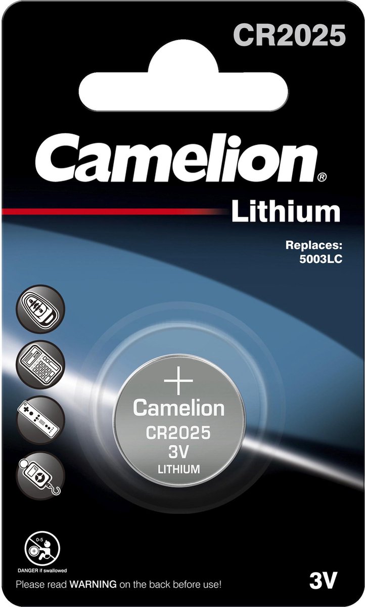 Camelion Batterij Knoopcel Lithium 3v Cr2025 Per Stuk