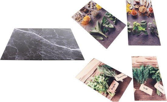 Haushalt 28021 - Afdek kookplaten - 2 stuks - kruiden