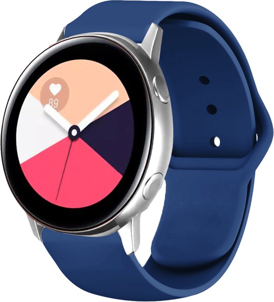 Bracelet adapté pour Samsung Galaxy Watch 44 mm – Convient pour Samsung Galaxy Watch 1/2/3/4/5/6/ Classic Watch 4/Watch 5 Pro/Watch 6 Classic/Watch Active/ Watch Active 2 - Taille Taille Unique - Bracelet de montre - Siliconen - Bleu foncé