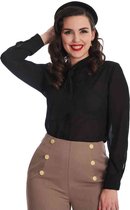 Banned - Pussybow Please Blouse - S - Zwart